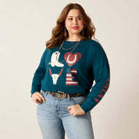 Ariat Women's LOVE Oversized Long Sleeve T-shirt
