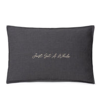 Chalk Just Sit A While Ramie Cotton Cushion