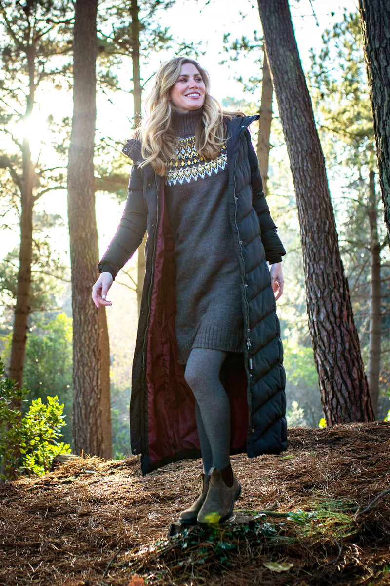 Ladies top long puffer