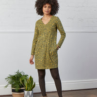 Nomads V Neck Cotton Jersey Tunic Dress