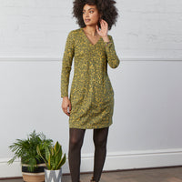 Nomads V Neck Cotton Jersey Tunic Dress
