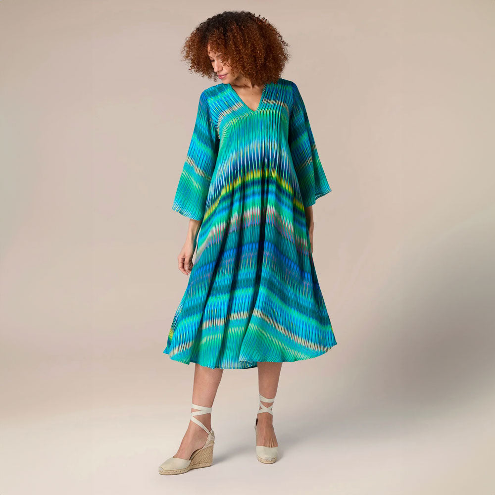 Sahara Ikat Zig Zag Dress BLM Blue Multi