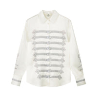 Charlotte Sparre Silk Shirt Me Uniform Silver