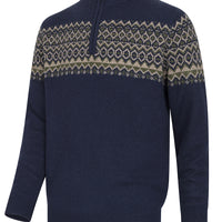 Hoggs Mens Colonsay Fair Isle 1/4 Zip Pullover