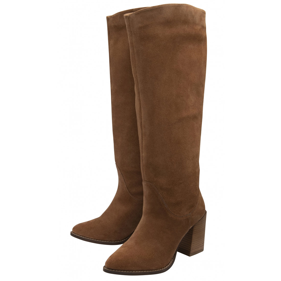 Ravel Tan Suede Lumsden Heeled Knee High Boots