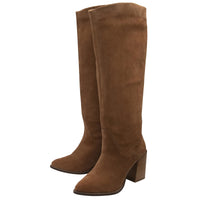 Ravel Tan Suede Lumsden Heeled Knee High Boots