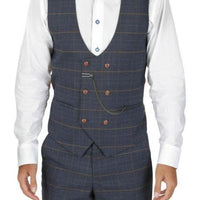 Marc Darcy Jenson Marine Navy Waistcoat