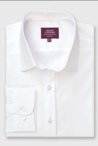 Brook Taverner Este Men s Cotton Non Iron Shirt in White