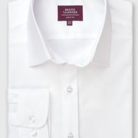 Brook Taverner Este Men's Cotton Non Iron Shirt in White