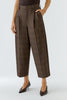 Oui Brown Checked Trousers