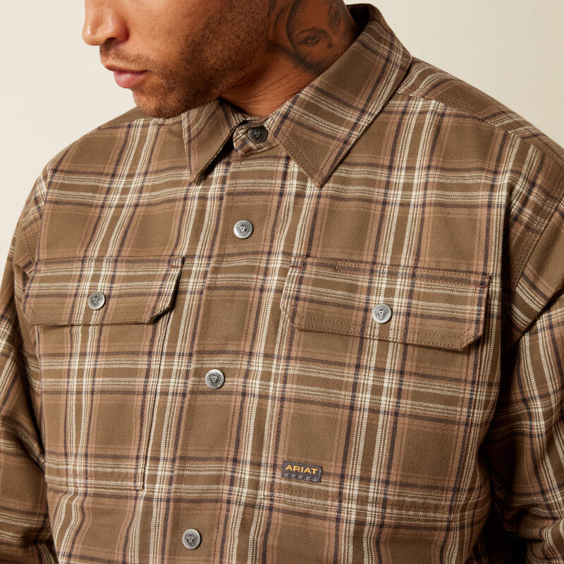Ariat Mens Rebar Flannel Insulated Shirt Jacket
