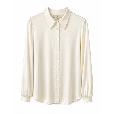 Charlotte Sparre Silk Simple Shirt -Ivory
