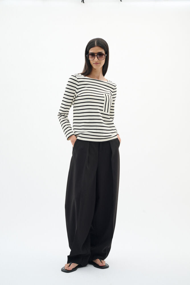 In-Wear Dellaiw T-Shirt Whisper White/Black Stripe