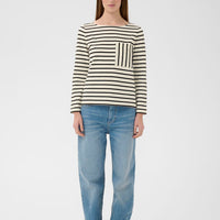 In-Wear Dellaiw T-Shirt Whisper White/Black Stripe