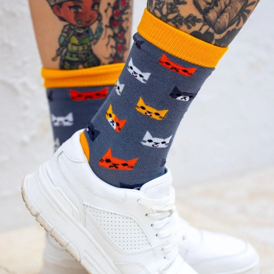 Swole Panda Cat Socks