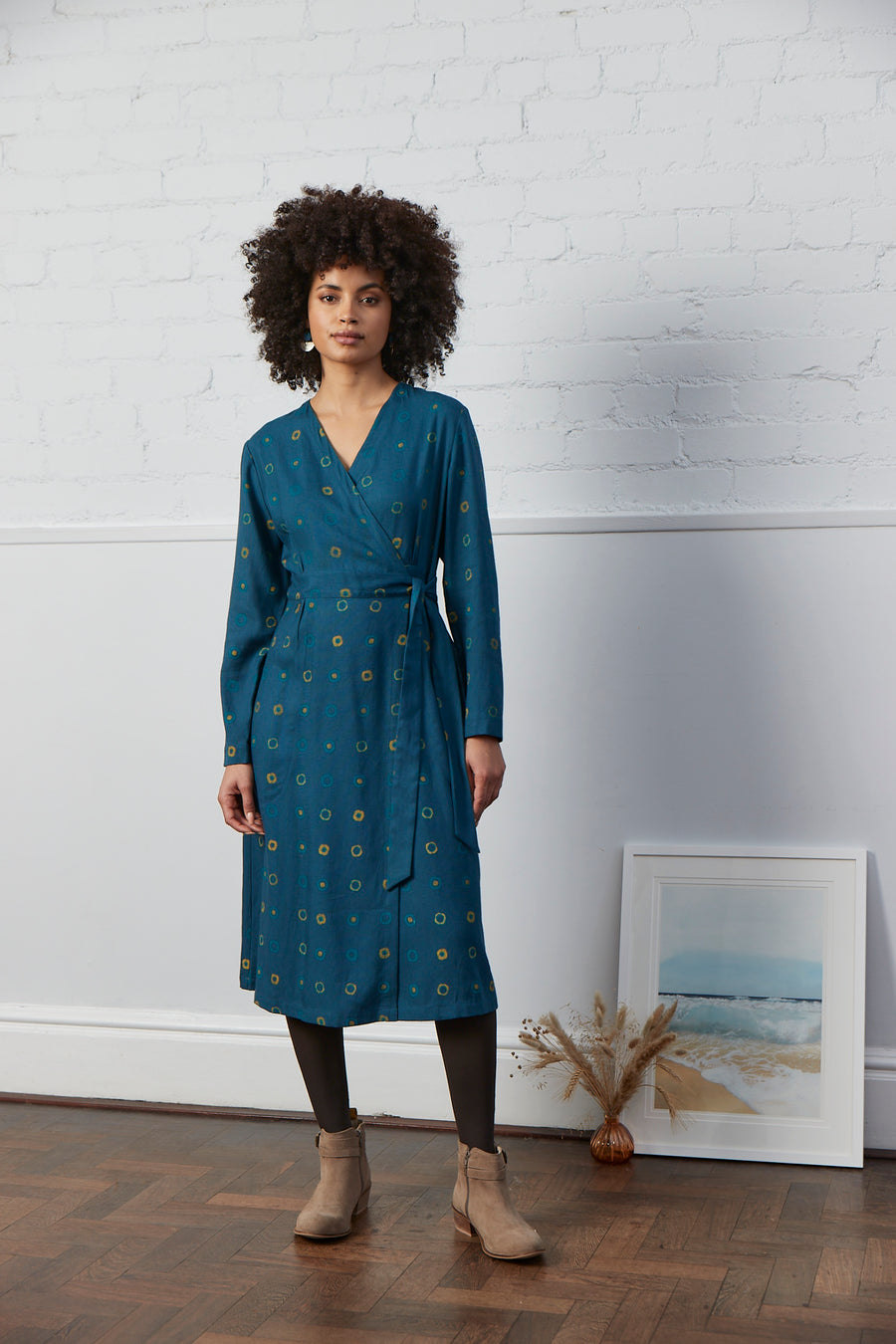 Nomads Spot Print Wrap Dress