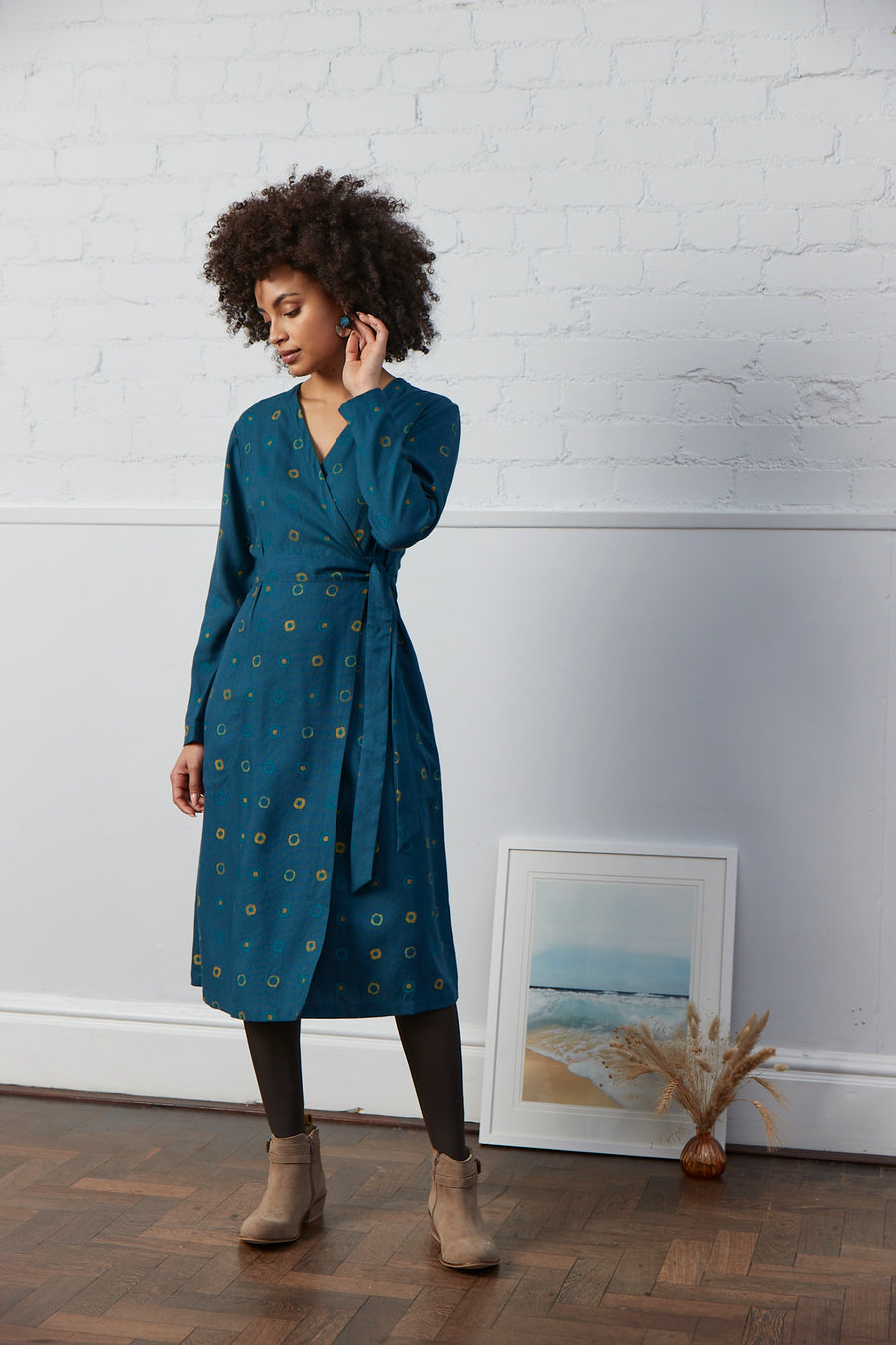 Nomads Spot Print Wrap Dress