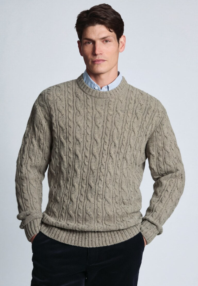 Brook Taverner Alleford Nep Crew Neck Jumper