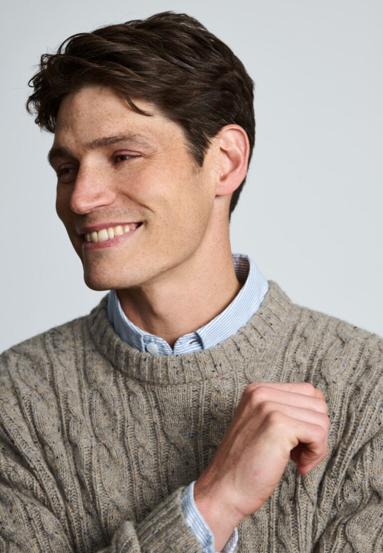 Brook Taverner Alleford Nep Crew Neck Jumper