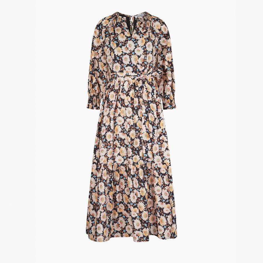 Great Plains Sunflower Print Organic Belted Dress