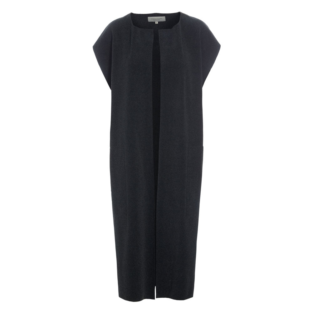 Henriette Steffensen Long Vest Soft Black