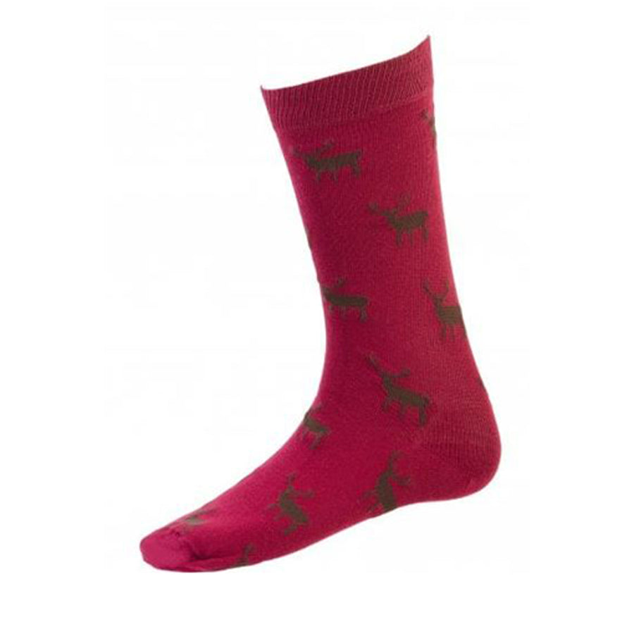 House of Cheviot Mens Stag Patterned Socks