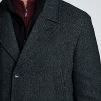Brook Taverner Charcoal Short Overcoat- Charcoal