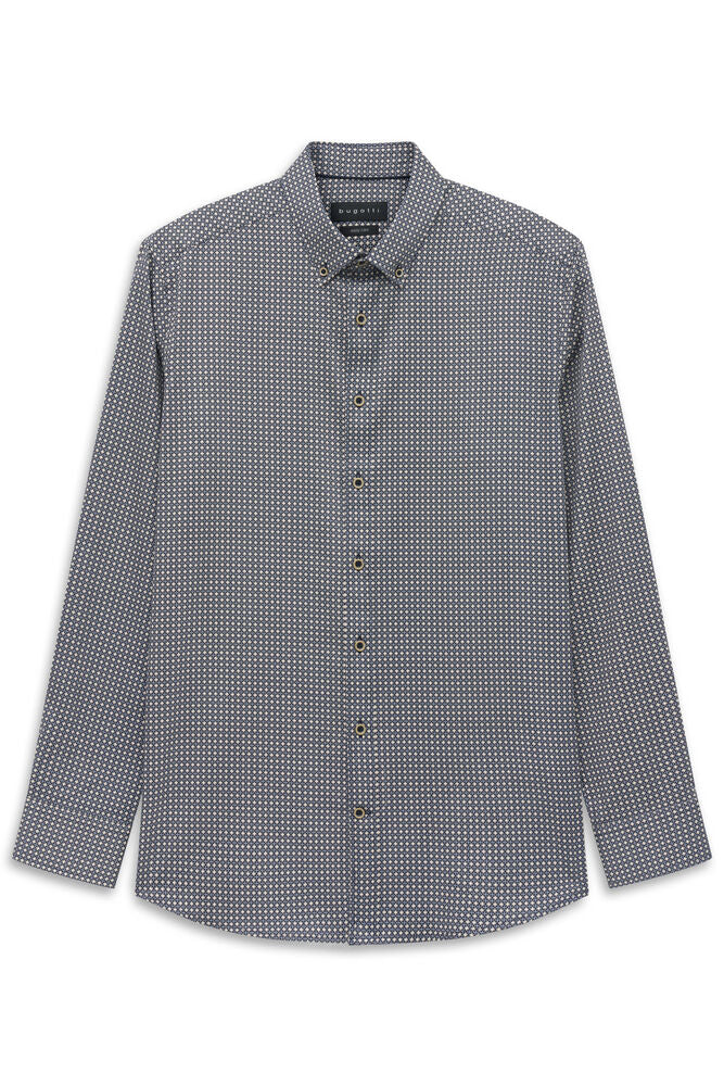 Bugatti Long Sleeve Patterned Shirt