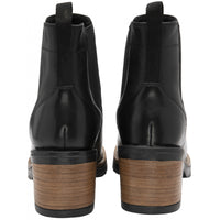 Ravel Black Leather Bray Pull-On Ankle Boots
