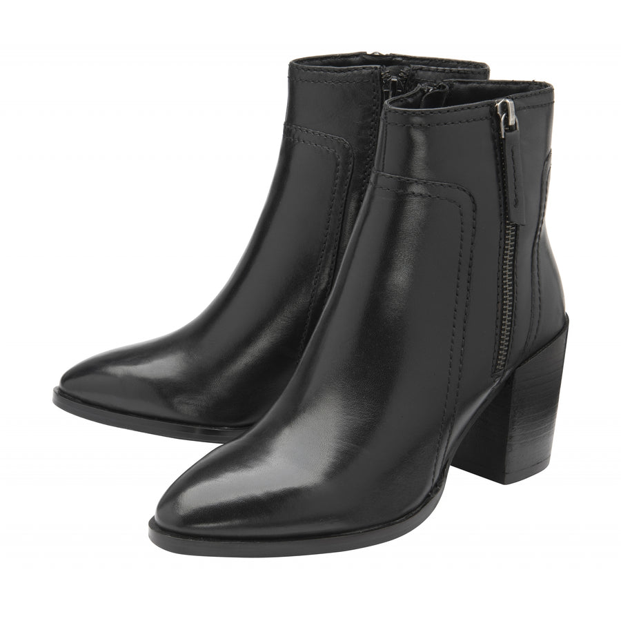 Ravel Leather Fossa Heeled Ankle Boots