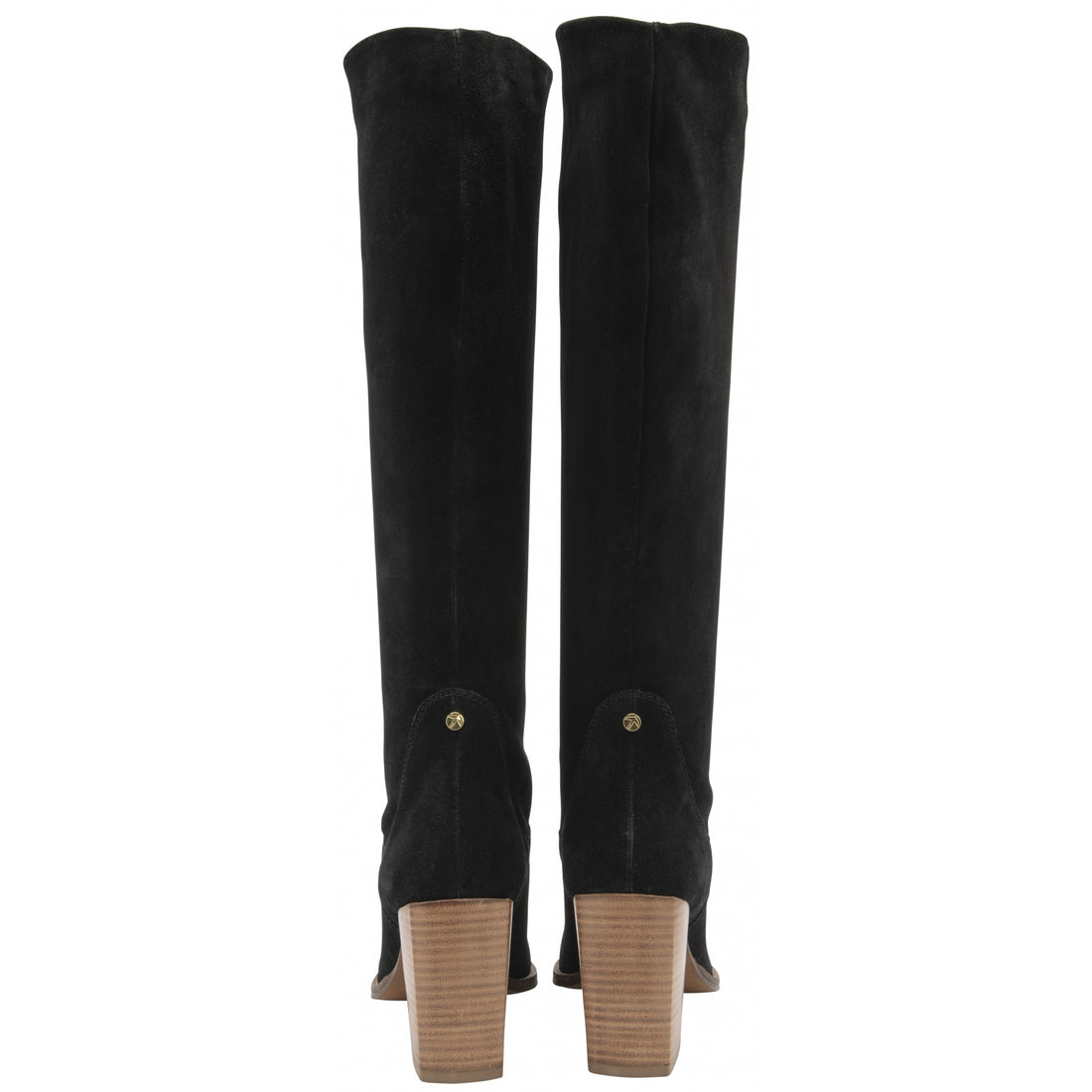 Ravel Black Suede Lumsden Heeled Knee High Boots