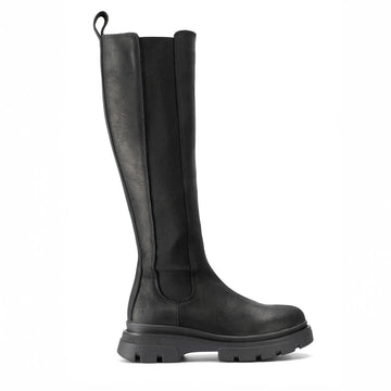 BRGN Slim High Boots in New Black