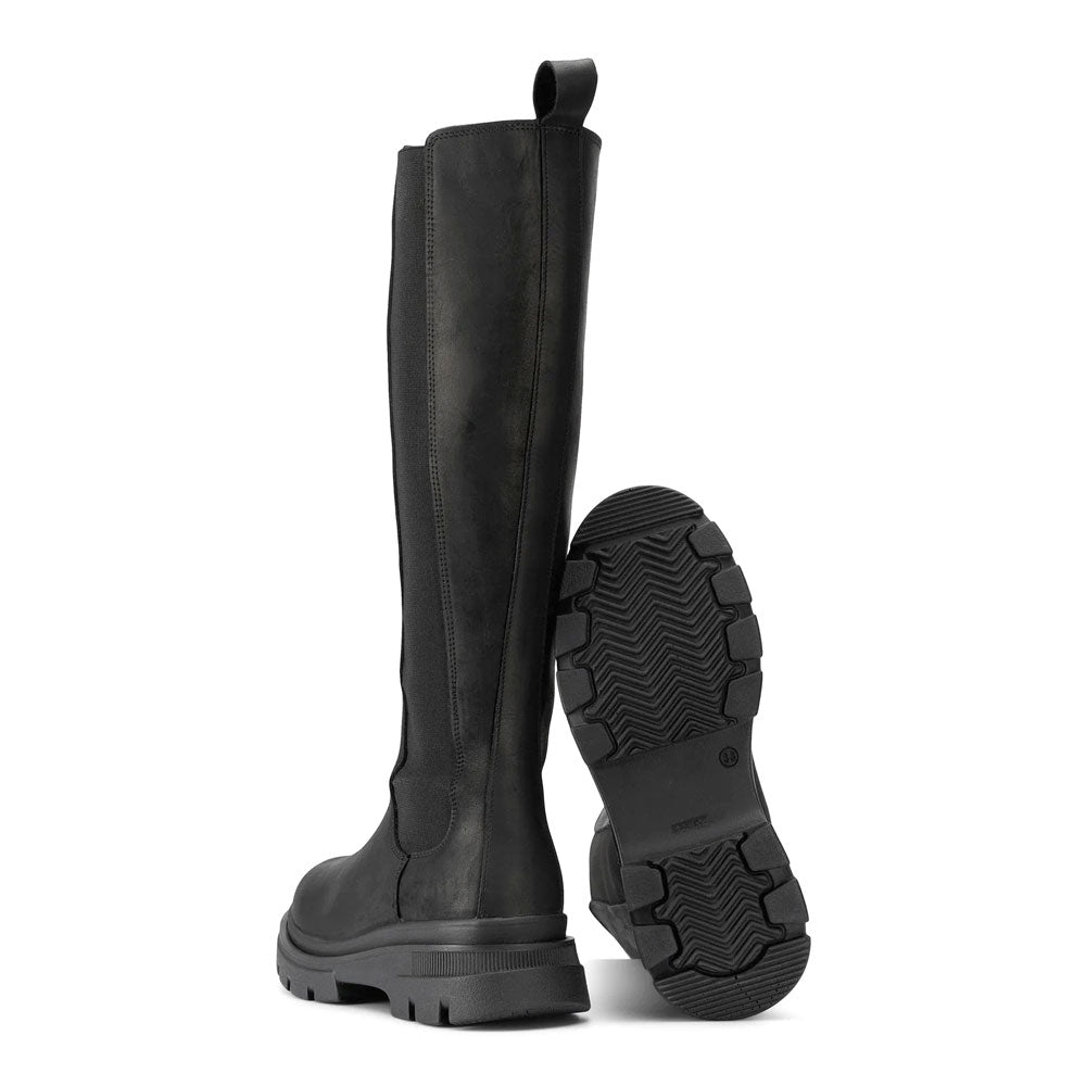 BRGN Slim High Boots in New Black