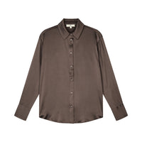 Charlotte Sparre Silk Shirt Me-Solid Brown