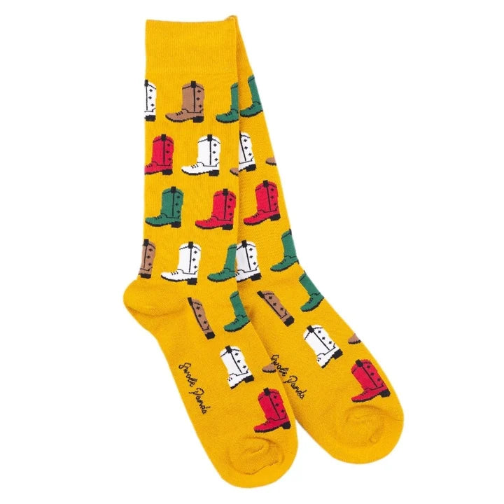 Swole Panda Cow boy Socks