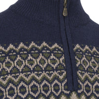 Hoggs Mens Colonsay Fair Isle 1/4 Zip Pullover