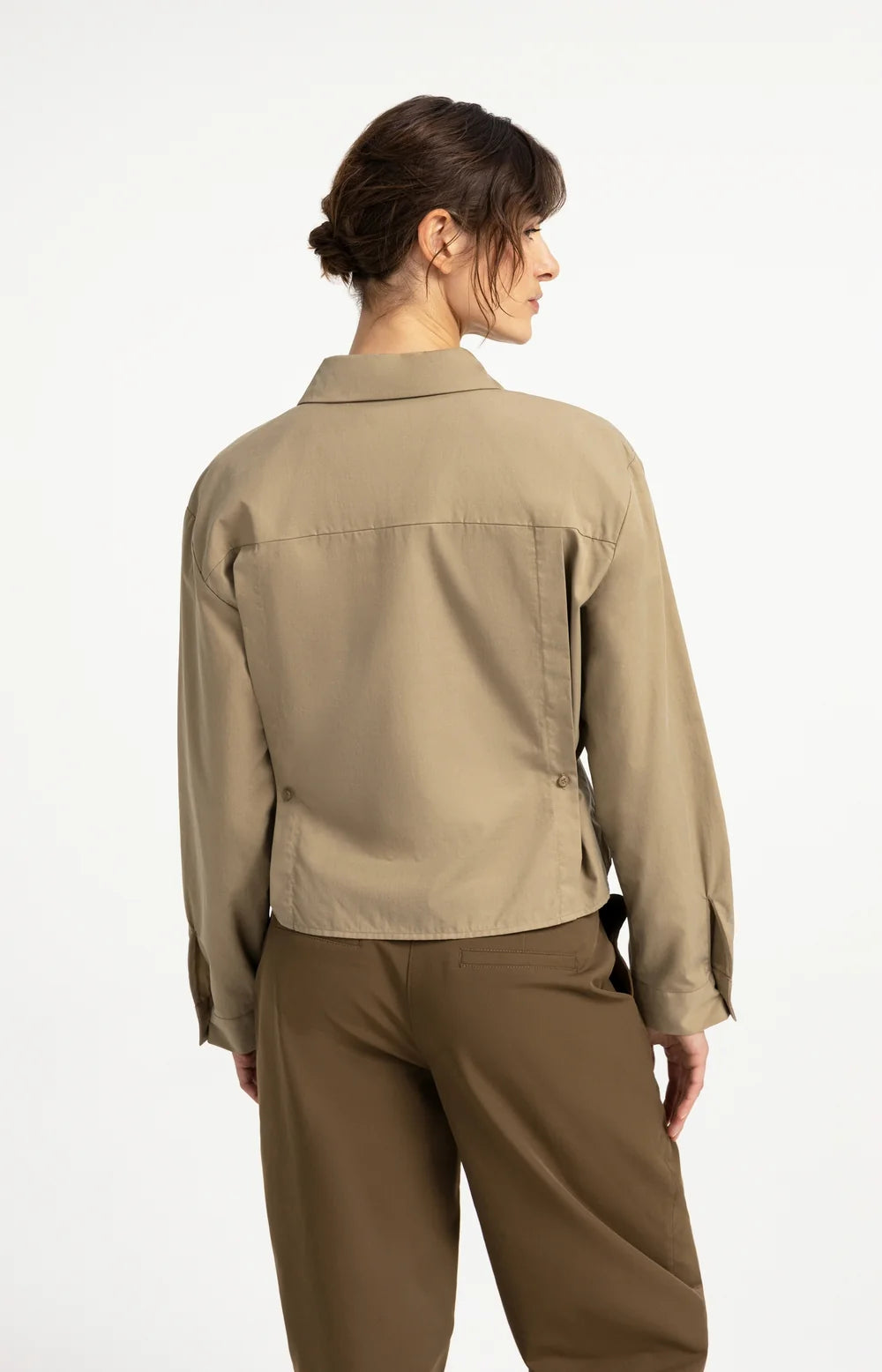 YAYA Poplin Blouse Button Detail