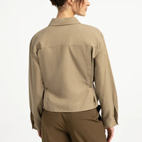 YAYA Poplin Blouse Button Detail