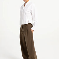 YAYA Poplin Blouse Button Detail