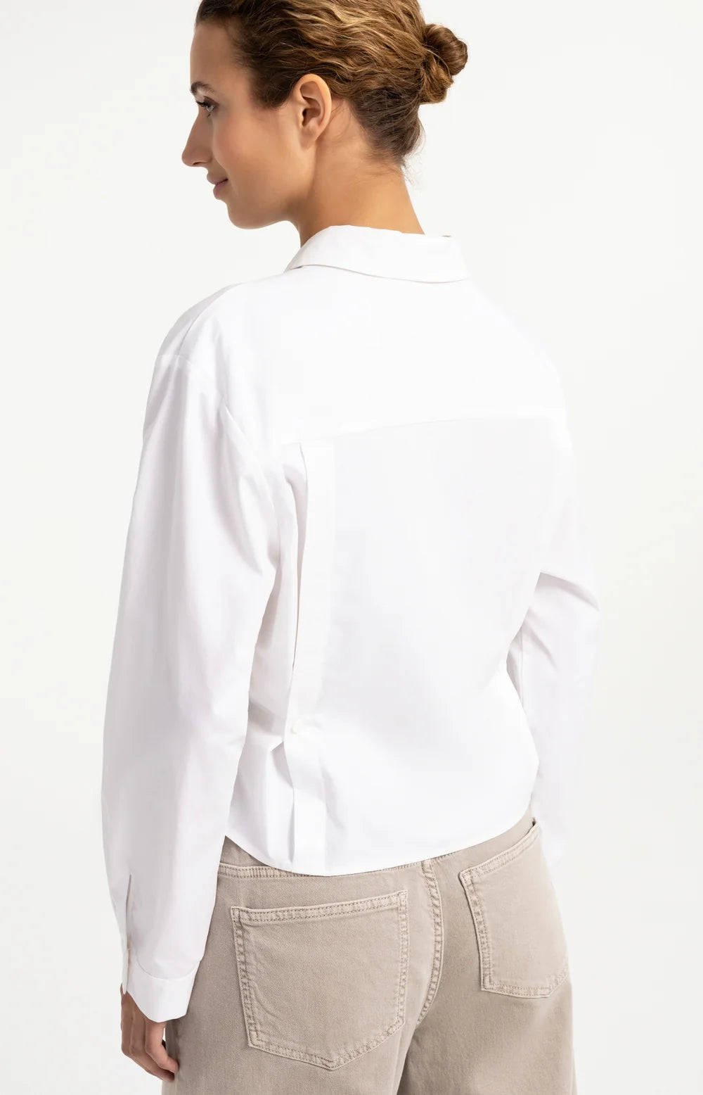 YAYA Poplin Blouse Button Detail