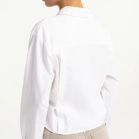 YAYA Poplin Blouse Button Detail