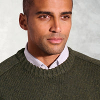 Brook Taverner Rooth Khaki Chunky Crew Neck