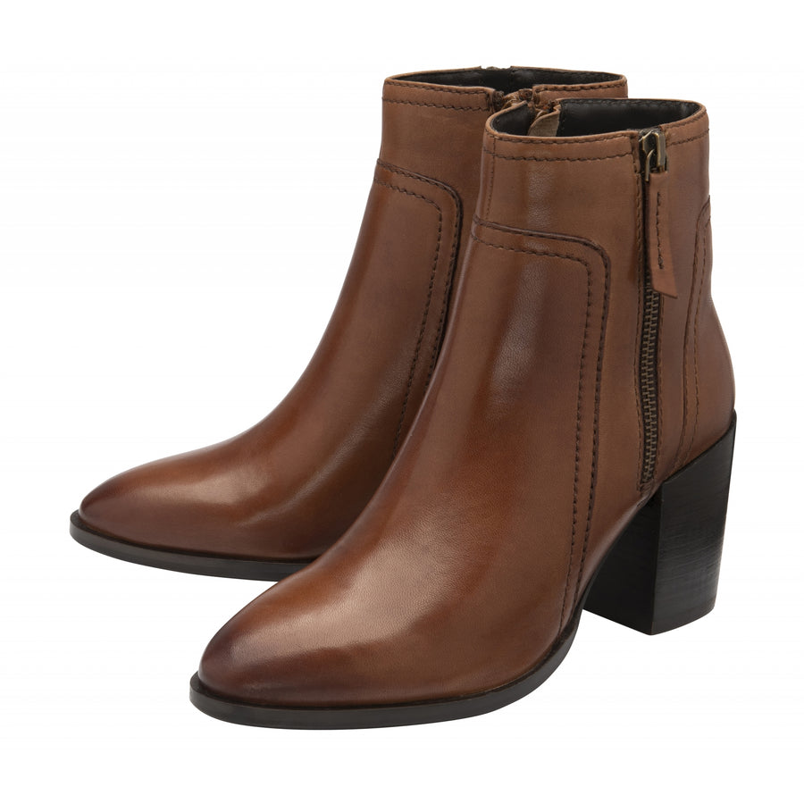 Ravel Leather Fossa Heeled Ankle Boots
