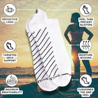 Swole Panda White Performance Trainer Sock