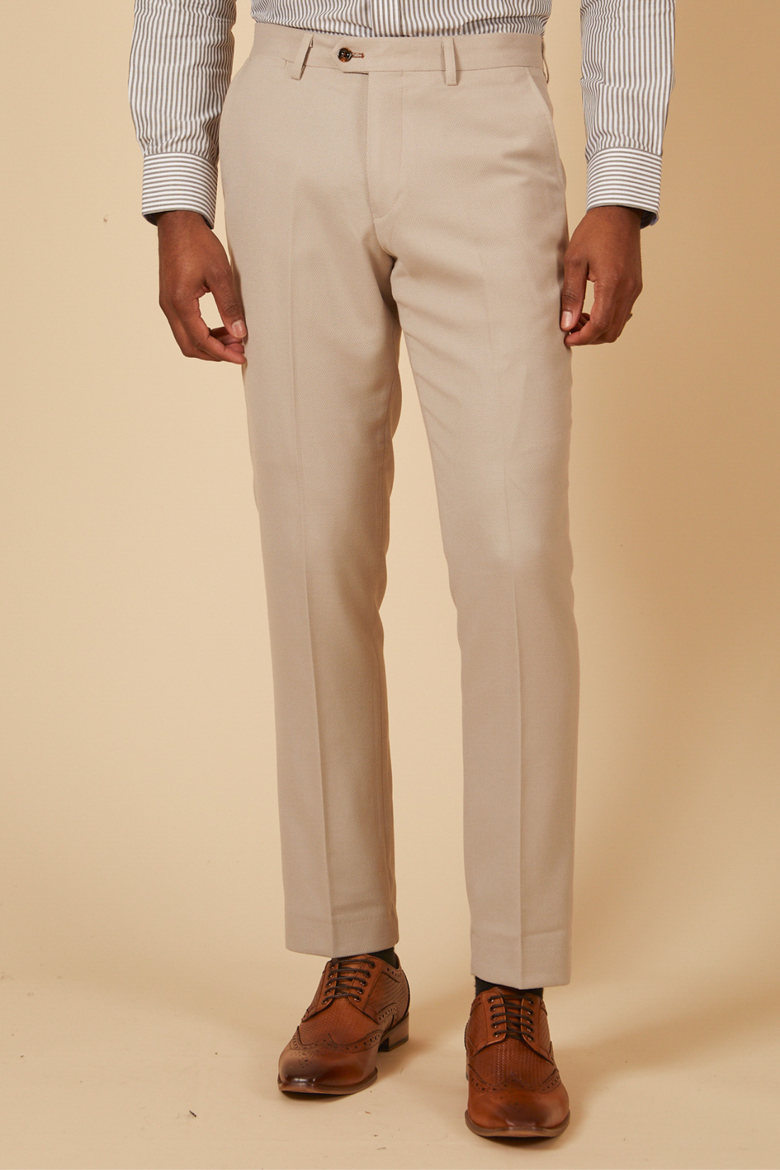 Marc Darcy HM5 Stone Tailored Trousers